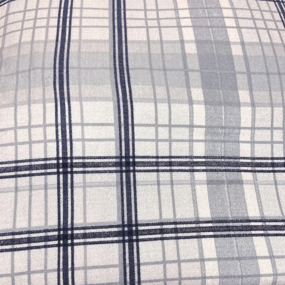 Ugg Cotton Flannel Twin Sheet Set Gray Blue Plaid